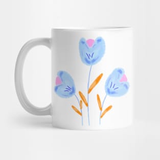 Purple orange flower art Mug